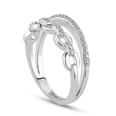 0.18 ct.Duet Diamond Ring - 3