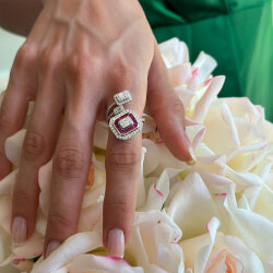2.27 Carat Ruby Diamond Ring - 3