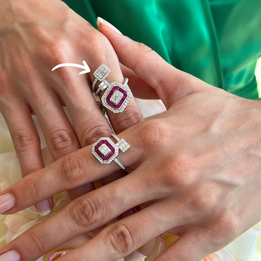 2.27 Carat Ruby Diamond Ring - 4