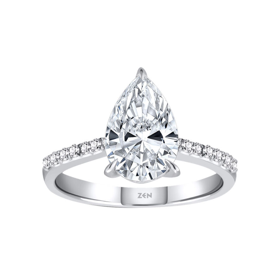 2.33 ct.Pear Solitaire Diamond Ring - 1