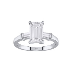 2.36 ct.HRD Certificated Octagon Solitaire Diamond Ring - 1