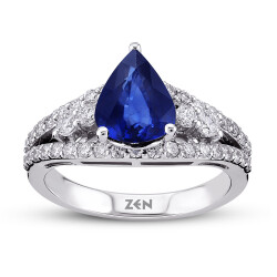 2.36 ct.Sapphire Diamond Ring - 1