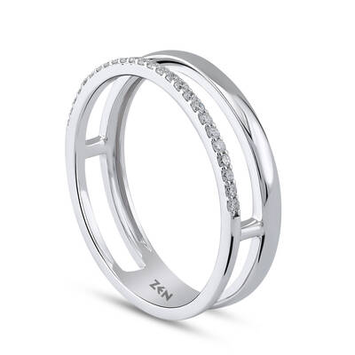 0.12 ct.Duet Diamond Ring - 3