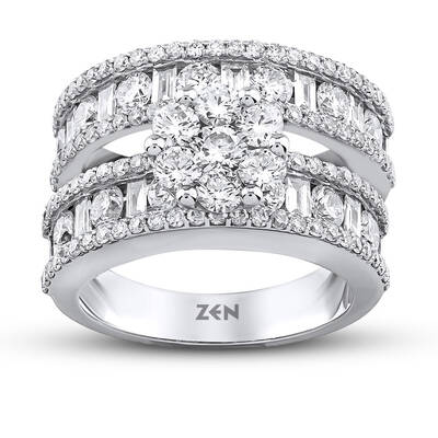 2.98 ct.Twins Reina Diamond Ring - 1