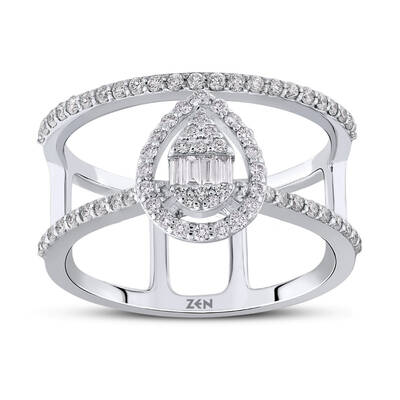 0.54 ct.Duet Diamond Ring - 1