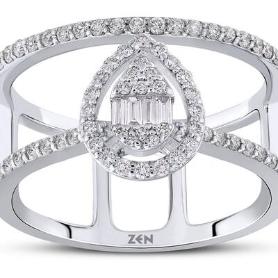 0.54 ct.Duet Diamond Ring - 2