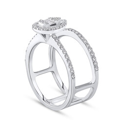 0.54 ct.Duet Diamond Ring - 3