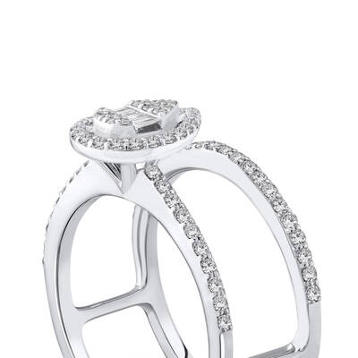 0.54 ct.Duet Diamond Ring - 4