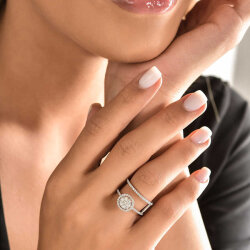 0.87 ct.Duet Diamond Ring - 3