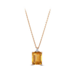 2.44 ct.Citrine Diamond Pendant - 1