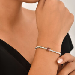 سوار مرصّع بالألماس مع حجر التورمالين 2.46 قيراط - 1