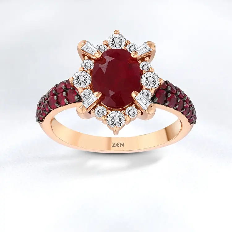 2.53 ct.Ruby Diamond Ring - 1
