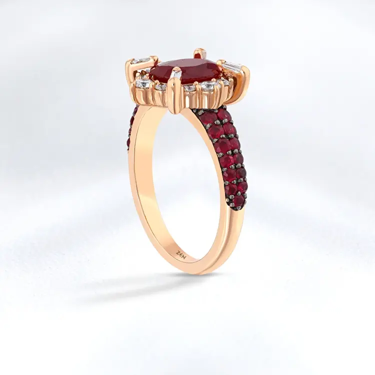 2.53 ct.Ruby Diamond Ring - 2