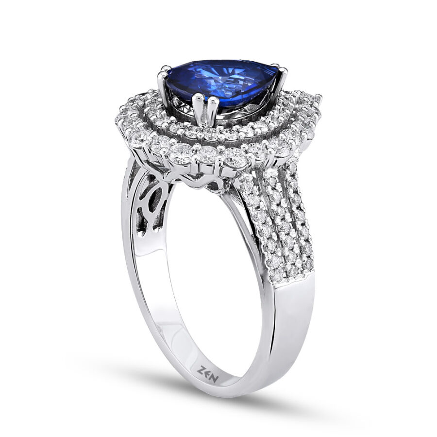 2.54 ct.Sapphire Diamond Ring - 2