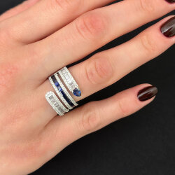 2.55 Carat Sapphire Diamond Ring - 2