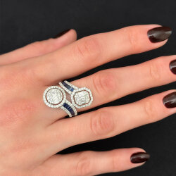 2.55 Carat Sapphire Diamond Ring - Zen Diamond