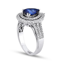 2.58 Carat Sapphire Diamond Ring - 2