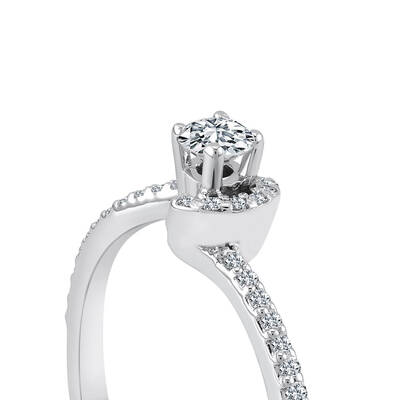 0.45 ct.Solitaire Diamond Ring - 4