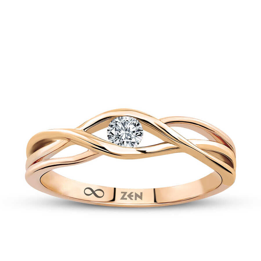 0.07 ct.Tiamo Solitaire Diamond Ring - 1