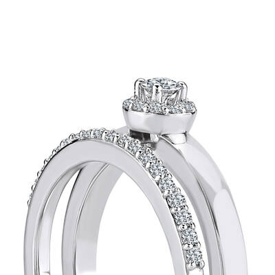 0.30 ct.Twins Solitaire Diamond Ring - 4
