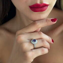 2.66 ct.Tanzanite Diamond Ring - 1