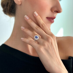 2.66 ct.Tanzanite Diamond Ring - 2