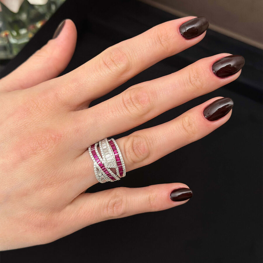 2.69 Carat Ruby Diamond Ring - 1