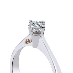 0.12 ct.Love Compass Solitaire Diamond Ring - 4