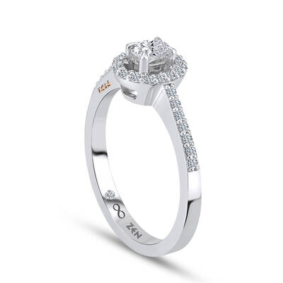 0.37 ct.Oval Solitaire Diamond Ring - 3