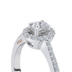 0.37 ct.Oval Solitaire Diamond Ring - 4