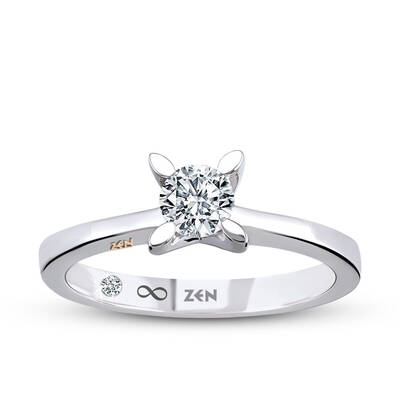 0.28 ct.Hera Solitaire Diamond Ring - 1