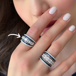 2.79 Carat Sapphire Diamond Ring - 2