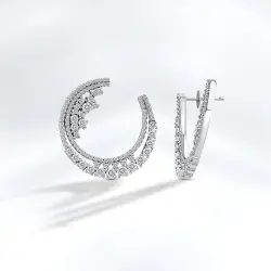 2.80 ct.Diamond Earrings - 1