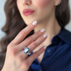 2.89 Carat Sapphire Diamond Ring - Zen Diamond