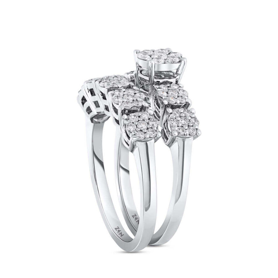 0.77 ct.Twins Diamond Ring - 4