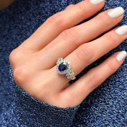 2.90 Carat Sapphire Diamond Ring - Zen Diamond