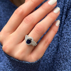 2.90 Carat Sapphire Diamond Ring - 2