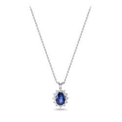 1.22 ct.Sapphire Diamond Pendant - 1