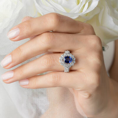 3.28 ct.Sapphire Diamond Ring - 1