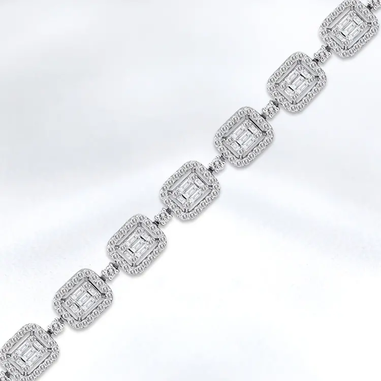 4.75 ct.Baguette Diamond Bracelet - 3