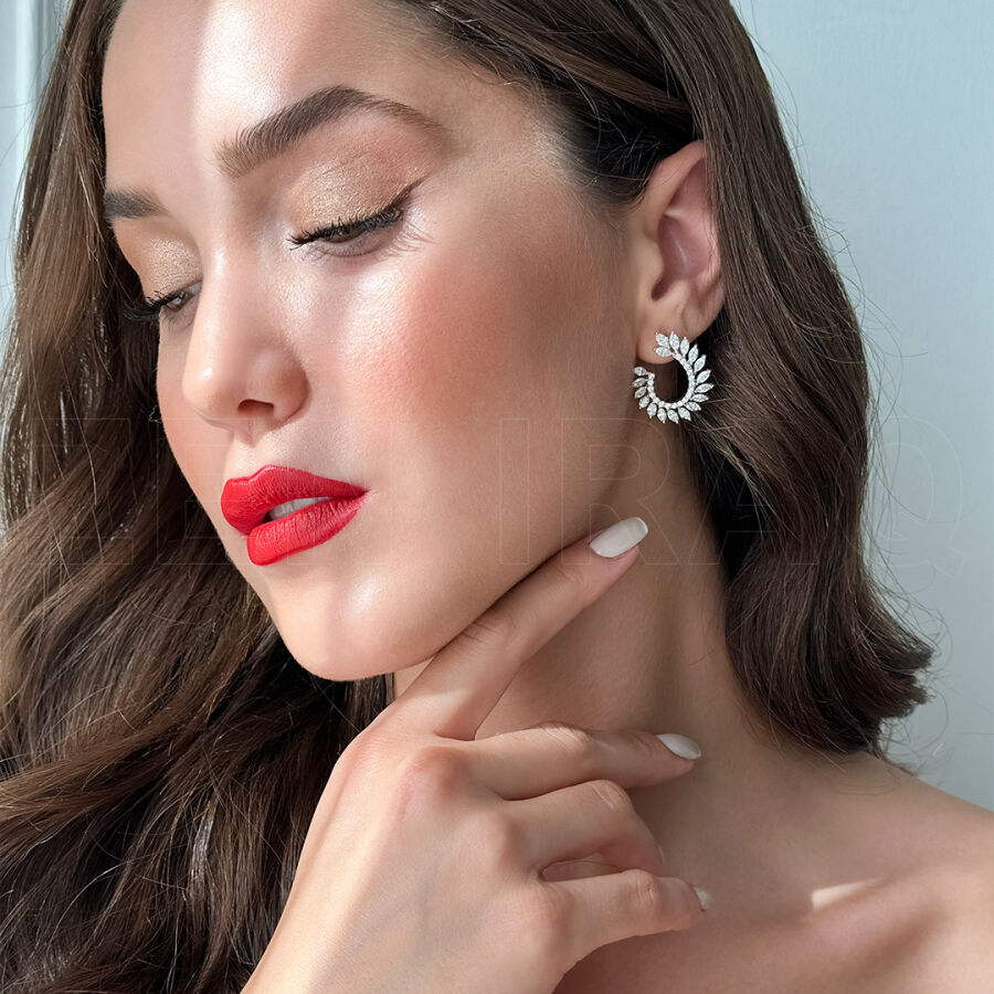 4.21 ct.Diamond Earrings - 1