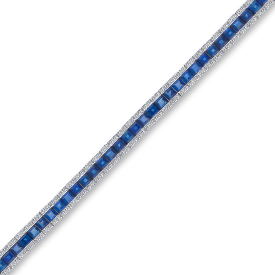 16.11 ct.Sapphire Diamond Bracelet - 2