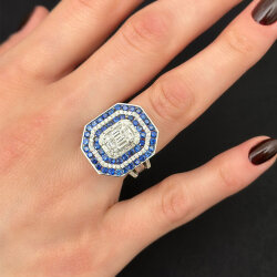 3.09 Carat Sapphire Diamond Ring - Zen Diamond