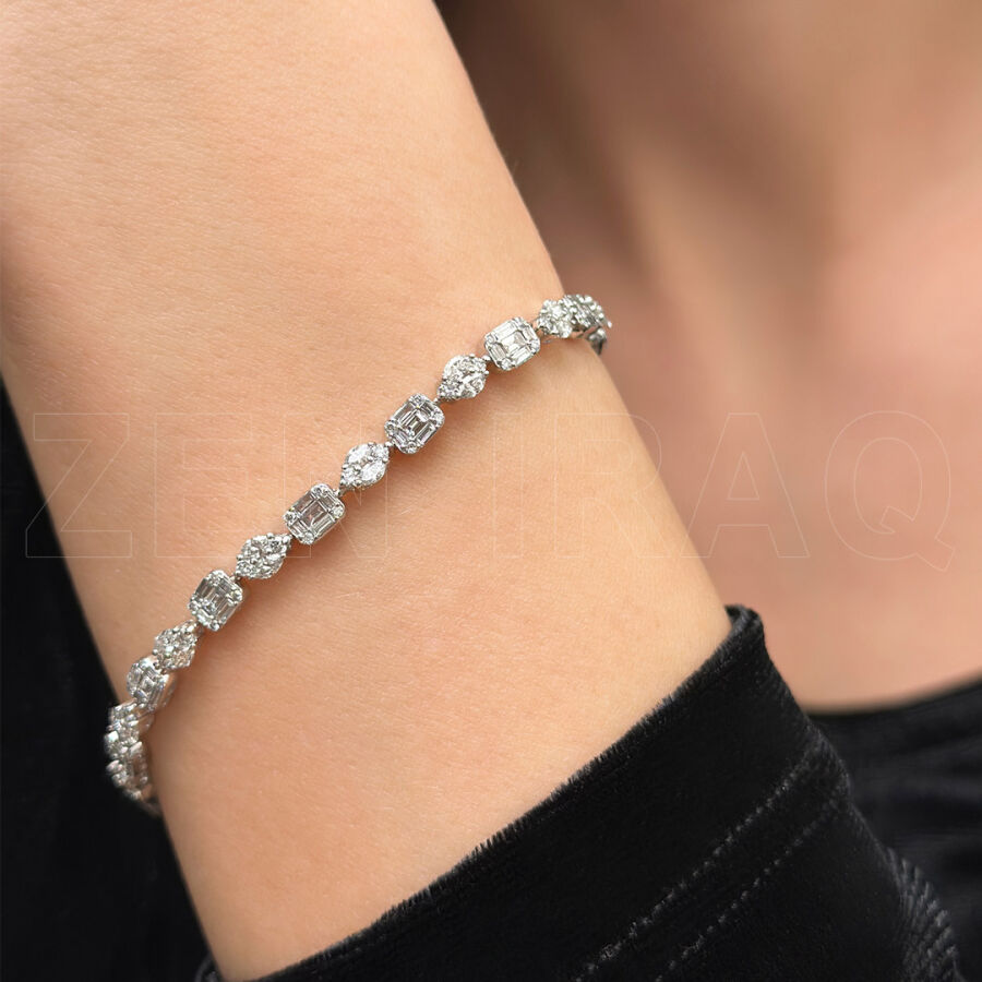 3.15 ct.Baguette Diamond Bracelet - 2