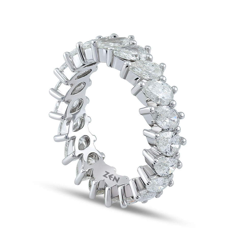 3.16 ct.Eternity Pear-Cut Diamond Ring - 2