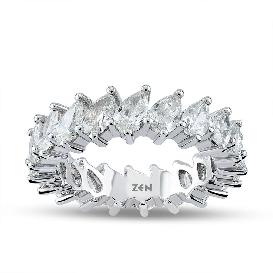 3.16 ct.Eternity Pear-Cut Diamond Ring - 1