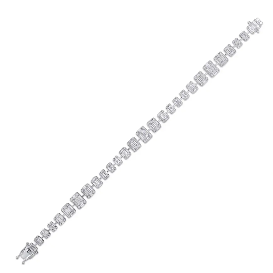4.56 ct.Baguette Diamond Bracelet - 2