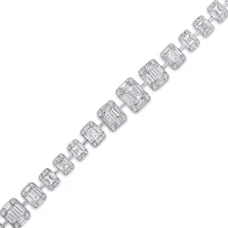 4.56 ct.Baguette Diamond Bracelet - 3