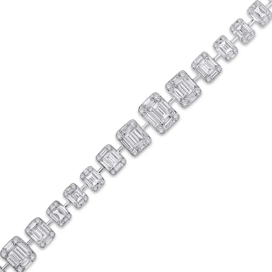 4.56 ct.Baguette Diamond Bracelet - 3