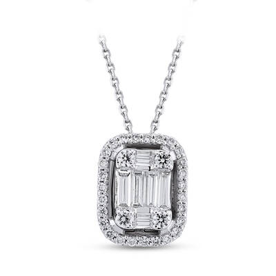 0.45 ct.Baguette Diamond Pendant - 2